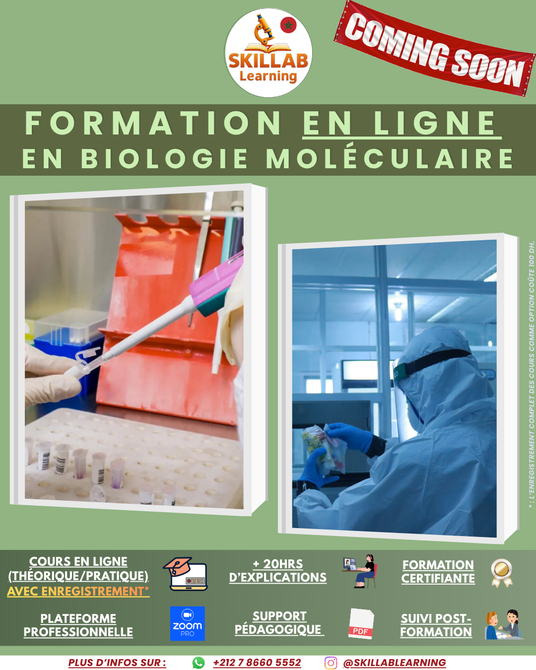 Formation en Biologie moléculaire 100 % en ligne – SKILLAB Learning - Prochainement