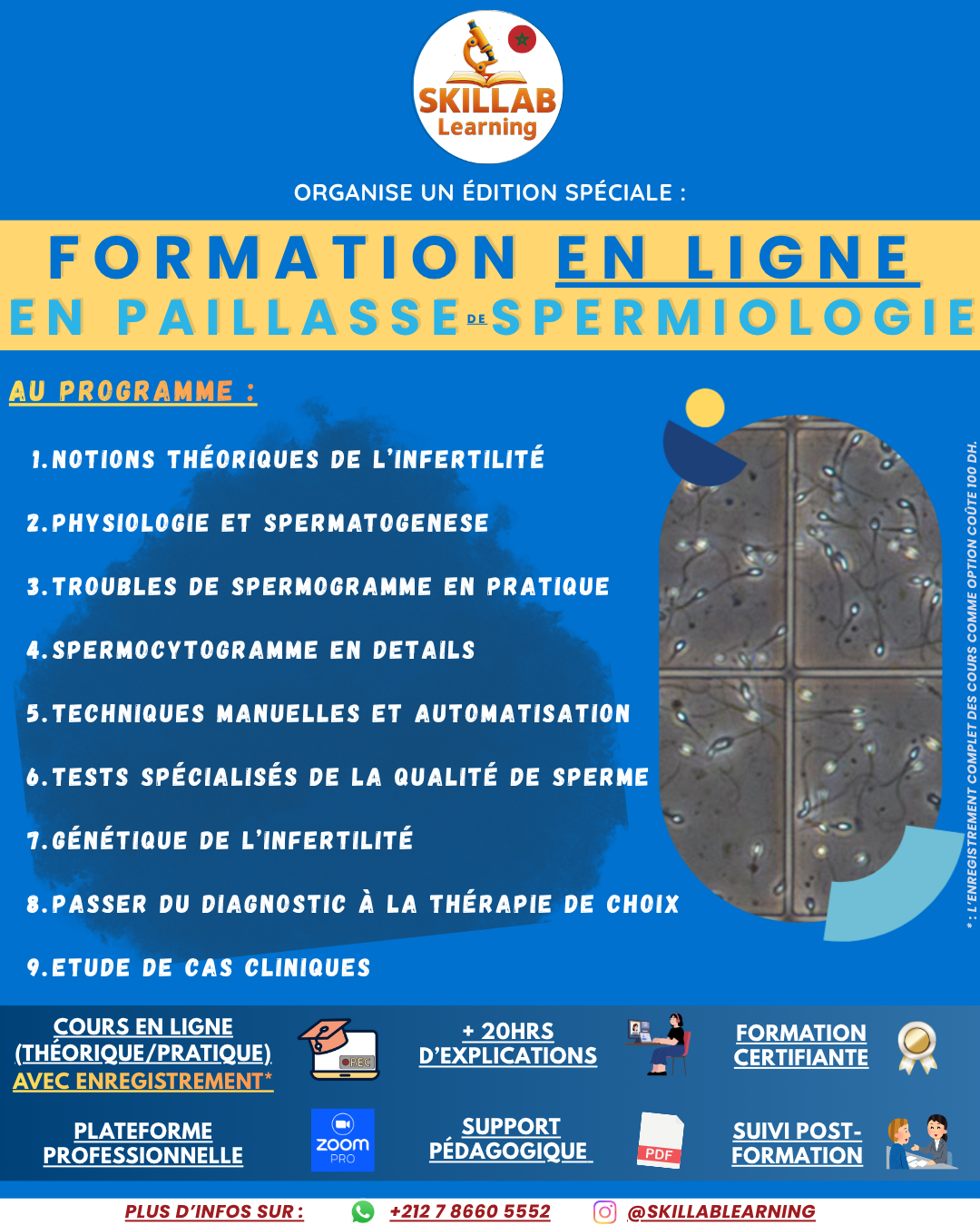 Edition spéciale - Formation en Spermiologie par SKILLAB Learning – 100 % en ligne –