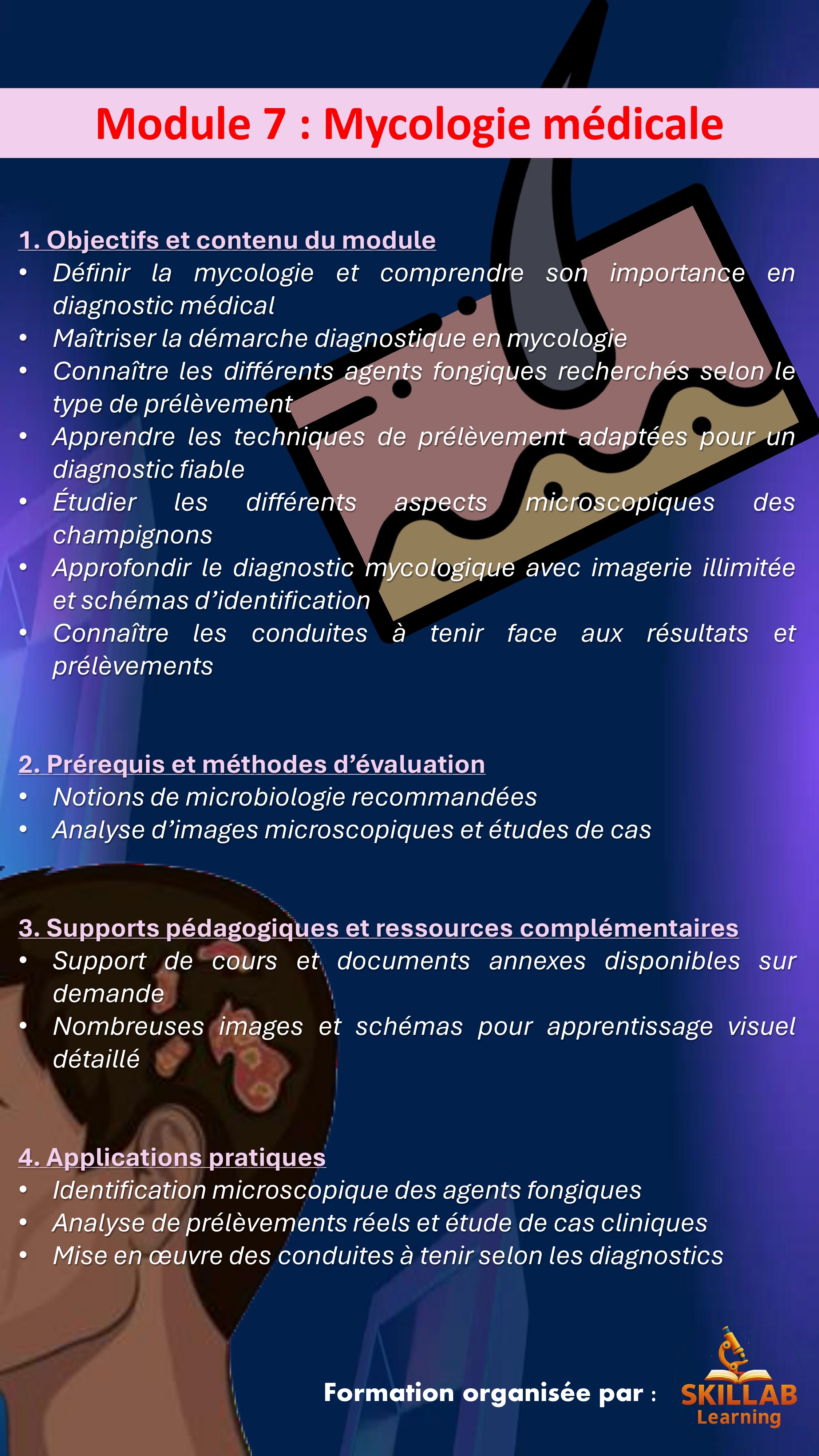 Module 7 : Mycologie médicale (3h) - Date de la séance : 01/10/2026