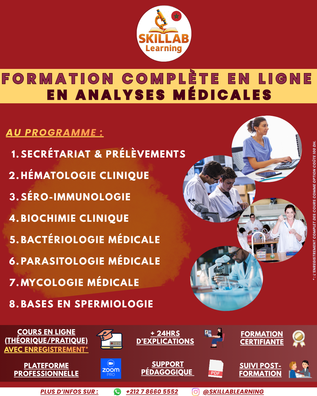 Formation en Techniques d'analyses médicales par SKILLAB Learning – 100 % en ligne – *Très bien notée